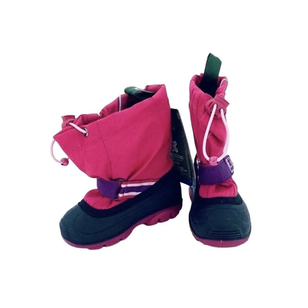 Kamik Snow Master Snowshell Pink Girls Kids Snow Winter Boots SZ 7 New
